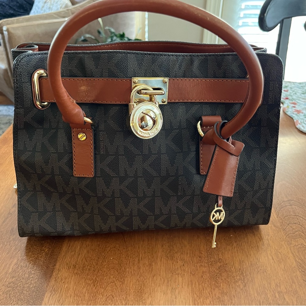 Michael Kors Brown and Gold Women's Bag